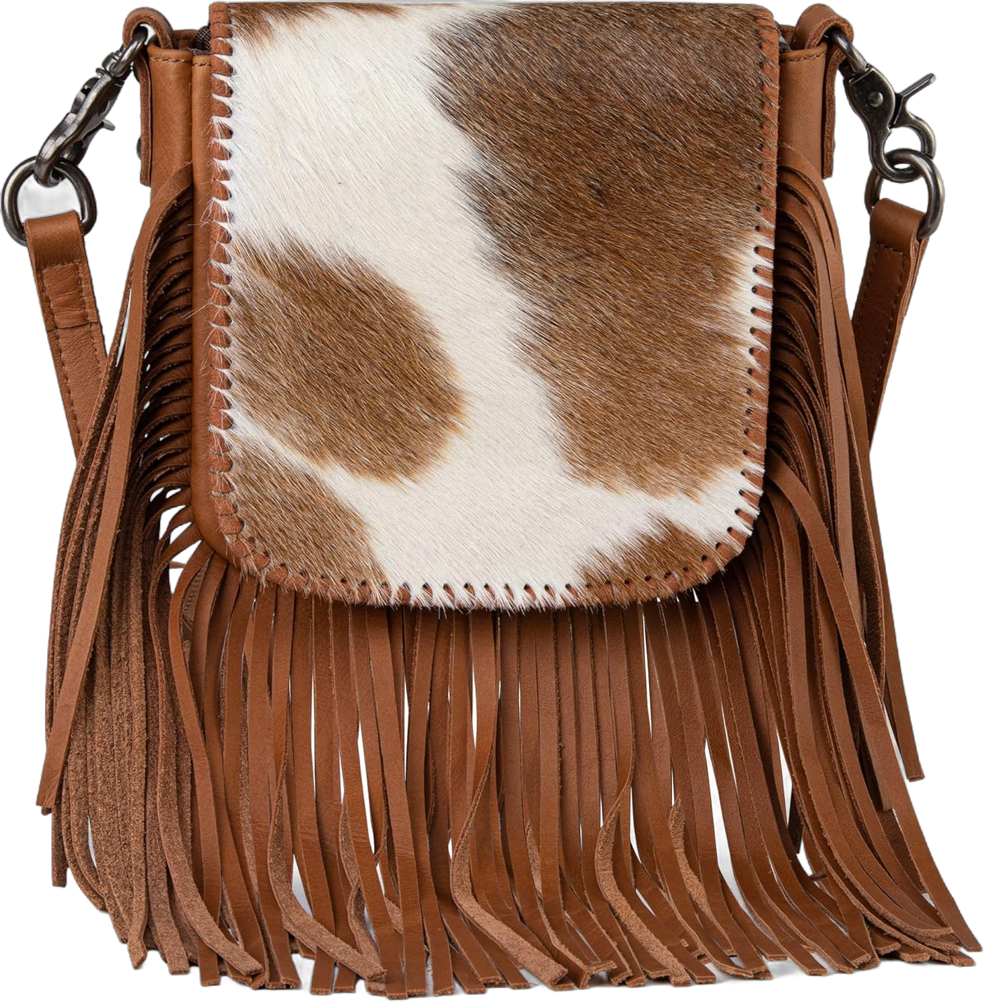 Montana West Cowhide Purse Fringe Western Purses for Women Small Crossbody Bags Wallet Leather Shoulder Cross Body Bag Crossbody Purse