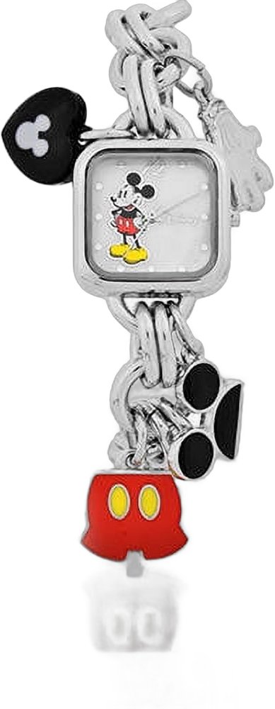 Disney Mickey Mouse Watch Adult Female Charm Bracelet Silver (MK2049)