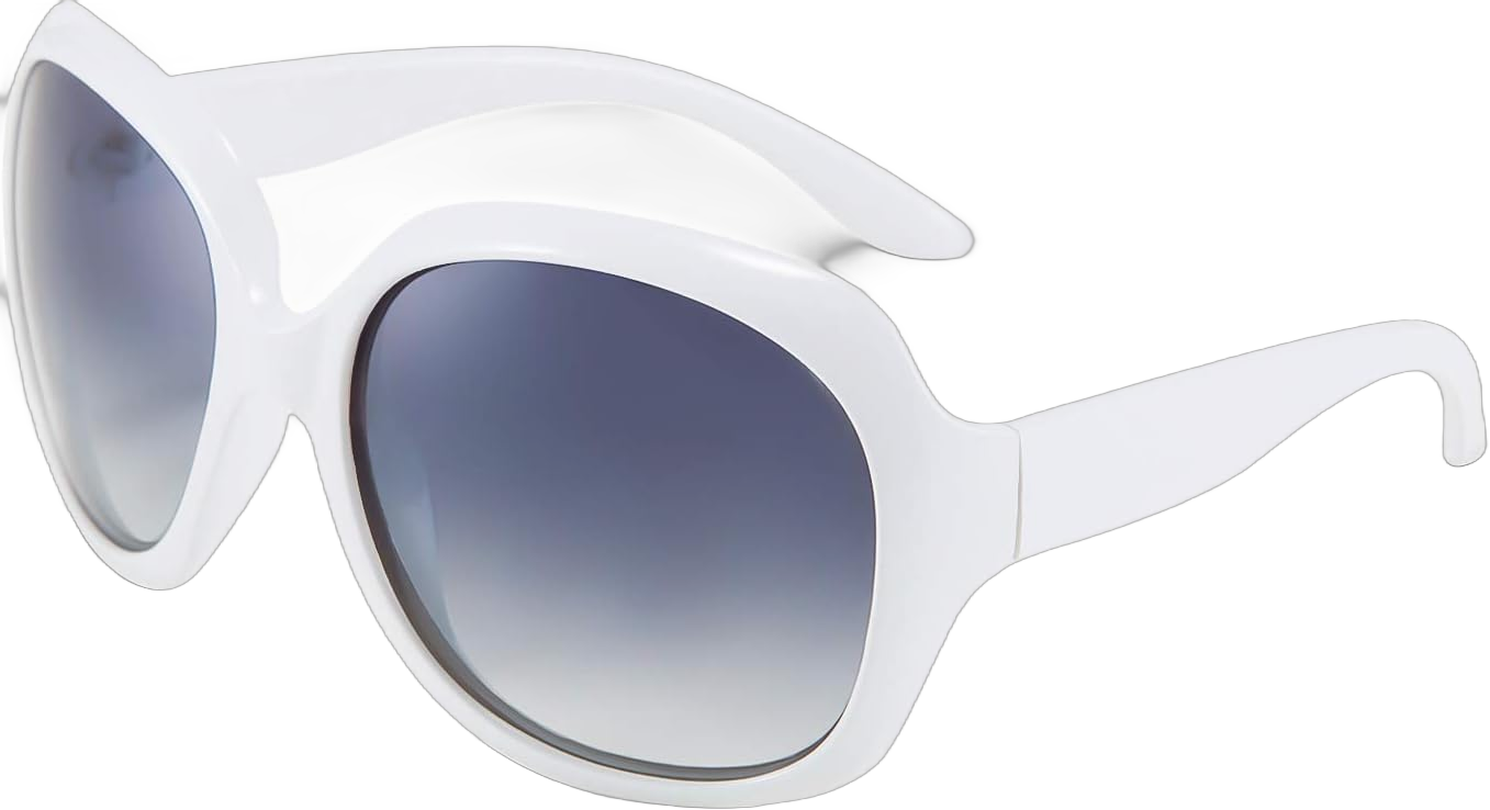 FEISEDY Fashion Oversized Polarized Women Sunglasses TAC Lenses B2434 White 60 Millimeters