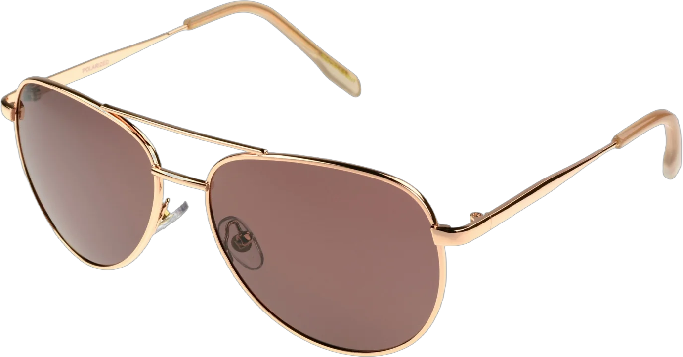 Foster Grant Women's Polarized Aviator Sunglasses, Rose Gold