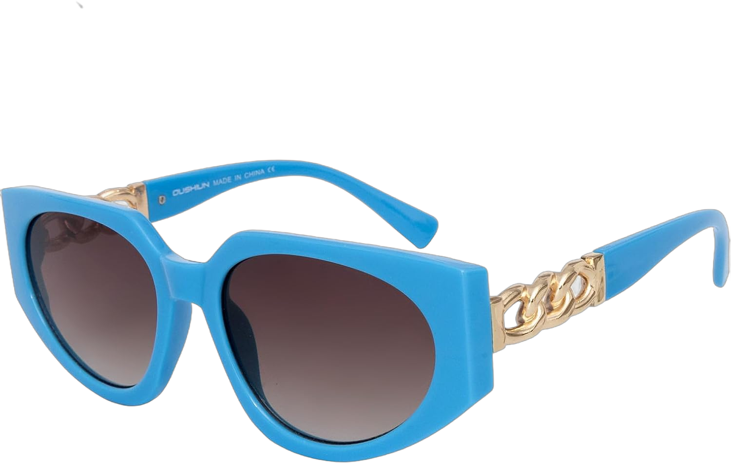 Vintage Cateye Sunglasses for Women Thick Frame Trendy Stylish Sun Shades Perfect for Outdoor Occasions Blue