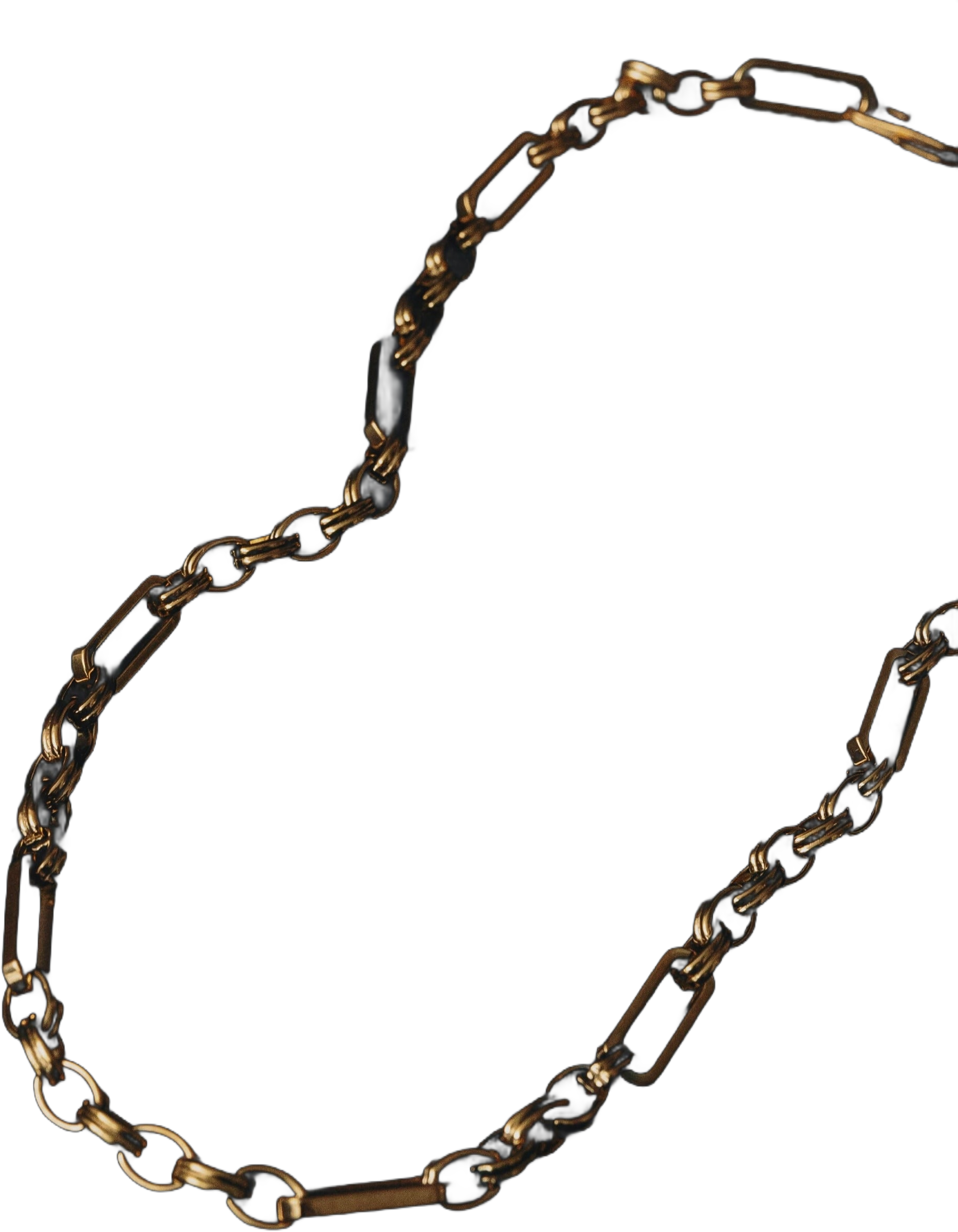 Trinity Vintage Gold Chain Necklace