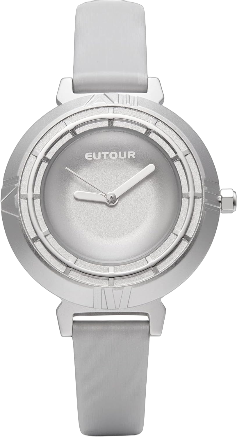 EUTOUR Women Watches Quartz Elegance Minimalist Wrist Watch with 36 mm Silver