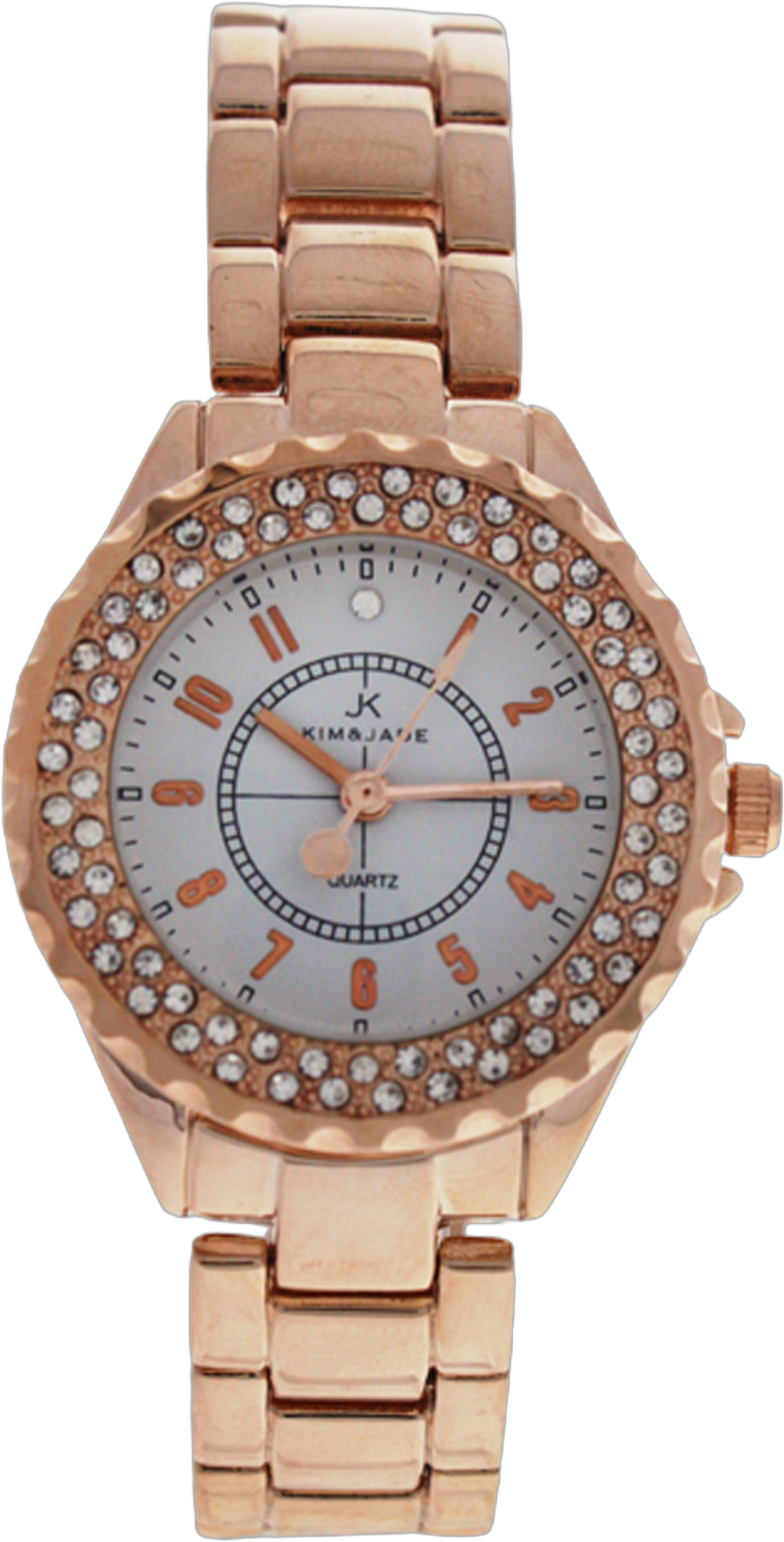 2033L-GPW Rose Gold Stainless Steel Bracelet Watch by Kim & Jade for Women - 1 Pc Watch