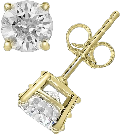 Natalia Drake 14K Gold 1 Cttw Diamond Stud Earrings for Women or Men Push Back Color H-I/Clarity I1-I2 1cttw 14KYG