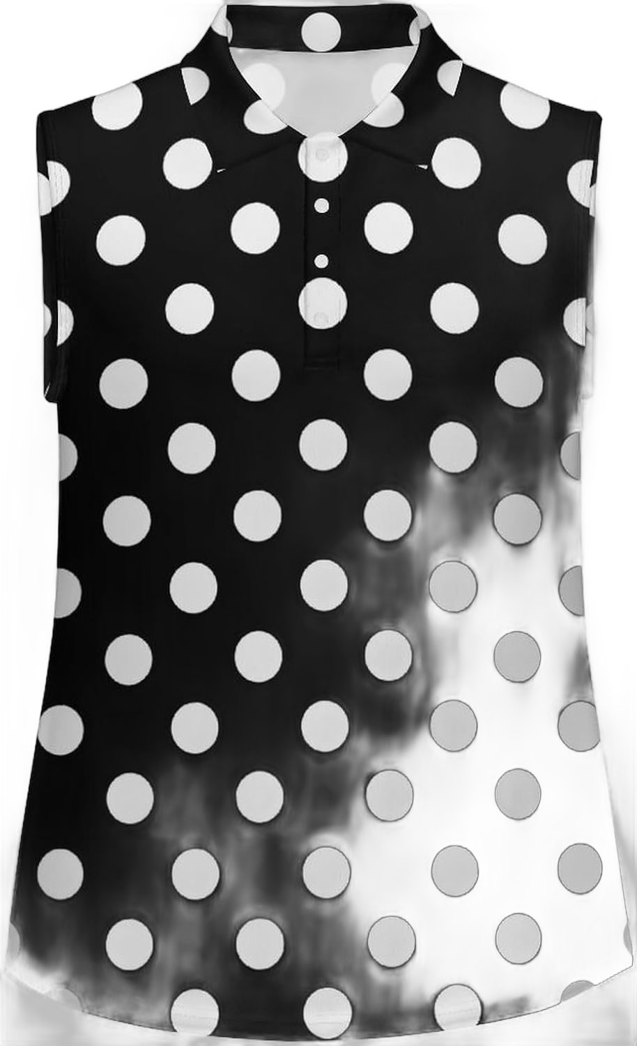 Polka Dots T Shirts Golf Tank Top Women Moisture Wicking Tennis Vest Sleeveless Tee Dry Fit Breathable Sports Vests Medium Black