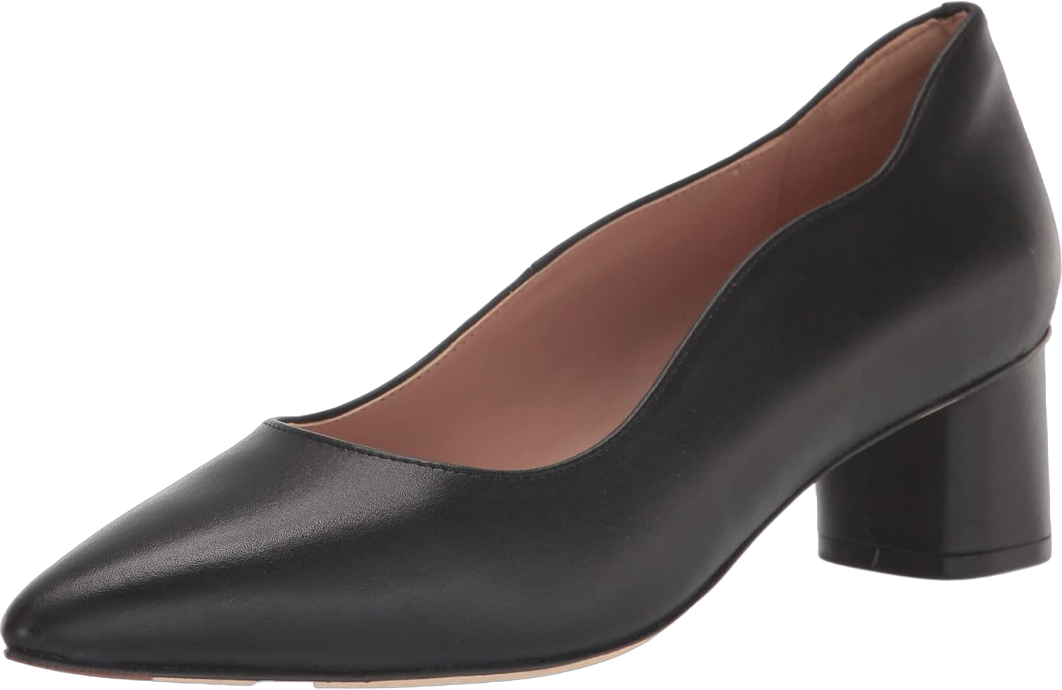 Cole Haan Women's Block Heel Pump, 45mm 9 Black Leather