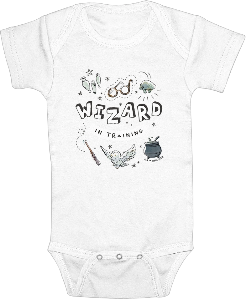 Infant's Harry Potter First Year Wizard  Onesie - White - 6 Months